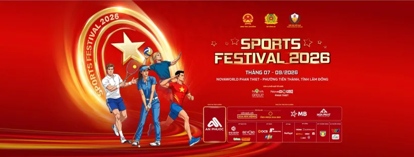 Poster Sports Festival 2026 tại NovaWorld Phan Thiết