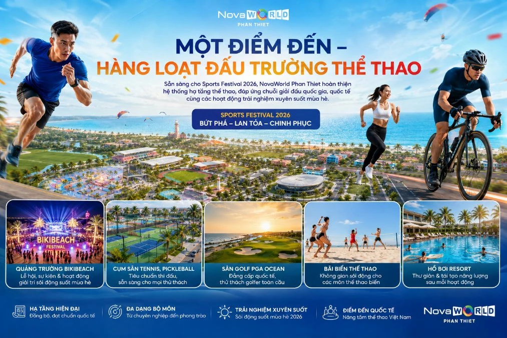 Hạ Tầng Thể Thao NovaWorld Phan Thiết: Bảy Đấu Trường Cho Sports Festival 2026