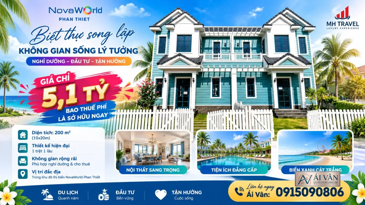 Biệt thự song lập Florida khu 3.7 ngay hồ cảnh quan